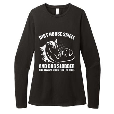 Dirt Horse Smell And Dog Slobber Horse Lover Womens CVC Long Sleeve Shirt