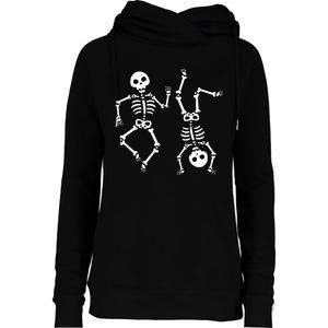 Dance Halloween Skeleton Dancing Gift Womens Funnel Neck Pullover Hood