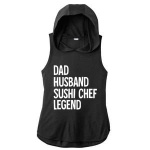 Dad Husband Sushi Chef Gift Ladies PosiCharge Tri-Blend Wicking Draft Hoodie Tank