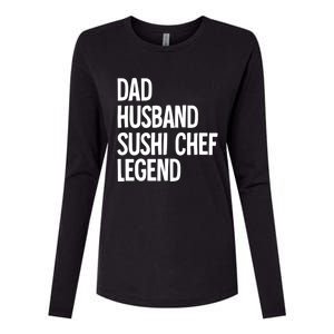 Dad Husband Sushi Chef Gift Womens Cotton Relaxed Long Sleeve T-Shirt