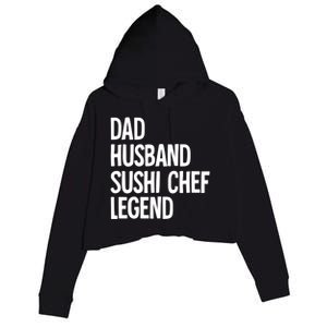 Dad Husband Sushi Chef Gift Crop Fleece Hoodie