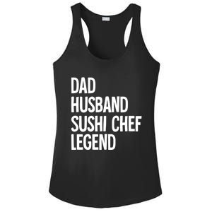 Dad Husband Sushi Chef Gift Ladies PosiCharge Competitor Racerback Tank