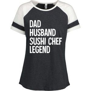 Dad Husband Sushi Chef Gift Enza Ladies Jersey Colorblock Tee