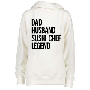 Dad Husband Sushi Chef Gift Womens Funnel Neck Pullover Hood