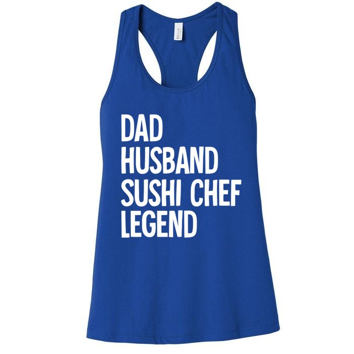 Dad Husband Sushi Chef Gift Women's Racerback Tank