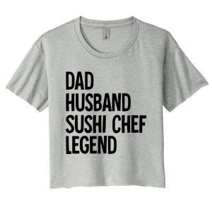 Dad Husband Sushi Chef Gift Women's Crop Top Tee