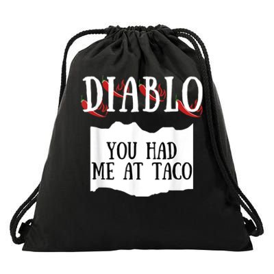 Diablo Hot Sauce Packet Group Costume Drawstring Bag