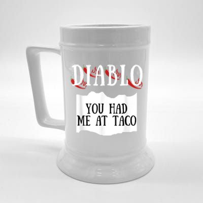 Diablo Hot Sauce Packet Group Costume Beer Stein