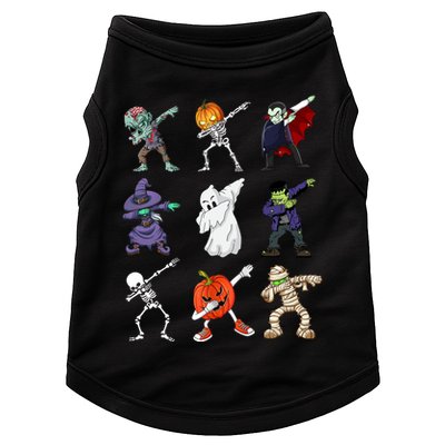 Dabbing Halloween Skeleton Zombie Scary Pumpkin Mummy Doggie Tank