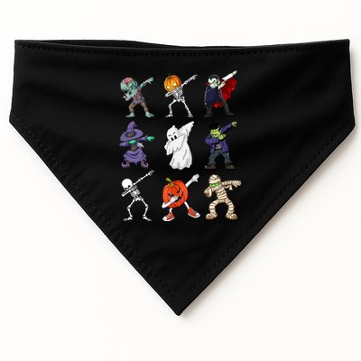 Dabbing Halloween Skeleton Zombie Scary Pumpkin Mummy USA-Made Doggie Bandana