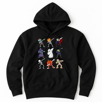 Dabbing Halloween Skeleton Zombie Scary Pumpkin Mummy Hoodie