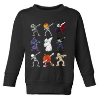 Dabbing Halloween Skeleton Zombie Scary Pumpkin Mummy Toddler Sweatshirt