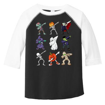 Dabbing Halloween Skeleton Zombie Scary Pumpkin Mummy Toddler Fine Jersey T-Shirt
