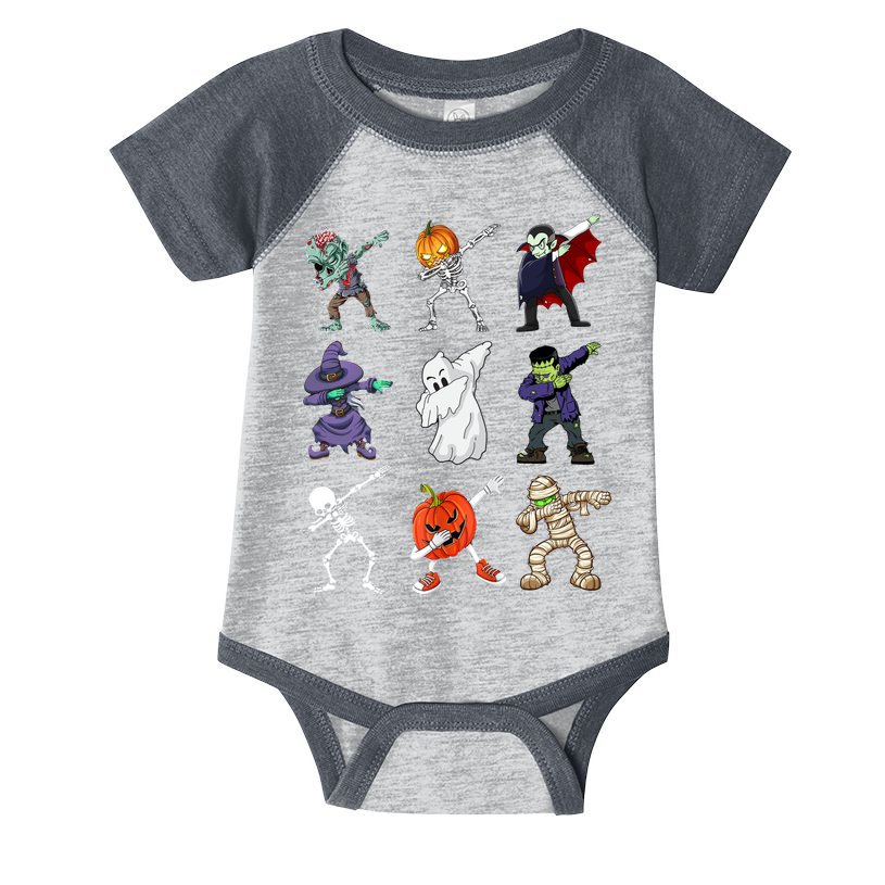 Dabbing Halloween Skeleton Zombie Scary Pumpkin Mummy Infant Baby Jersey Bodysuit