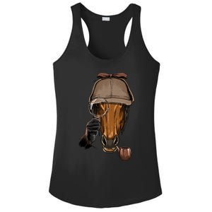 Detective Horse Spy Investigator Animal Horse Lover Cow Gift Ladies PosiCharge Competitor Racerback Tank