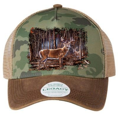 Deer Hunting Scene Legacy Tie Dye Trucker Hat