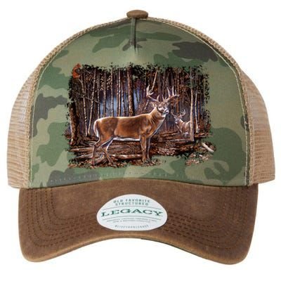 Deer Hunting Scene Legacy Tie Dye Trucker Hat