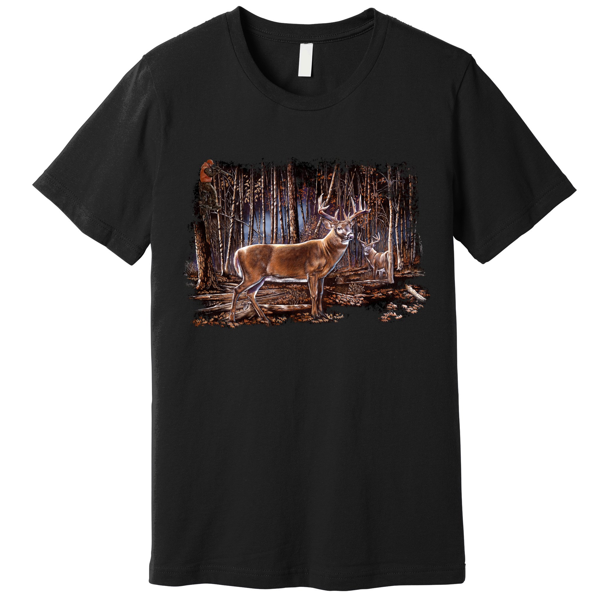 Deer Hunting Scene Premium T-Shirt