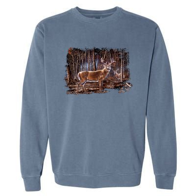 Deer Hunting Scene Garment-Dyed Sweatshirt