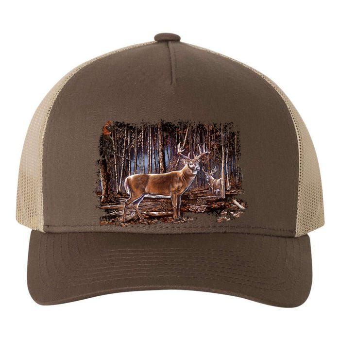 Deer Hunting Scene Yupoong Adult 5-Panel Trucker Hat