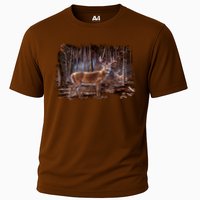 Deer Hunting Scene Cooling Performance Crew T-Shirt
