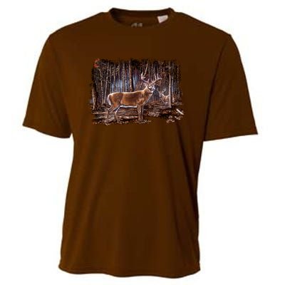 Deer Hunting Scene Cooling Performance Crew T-Shirt