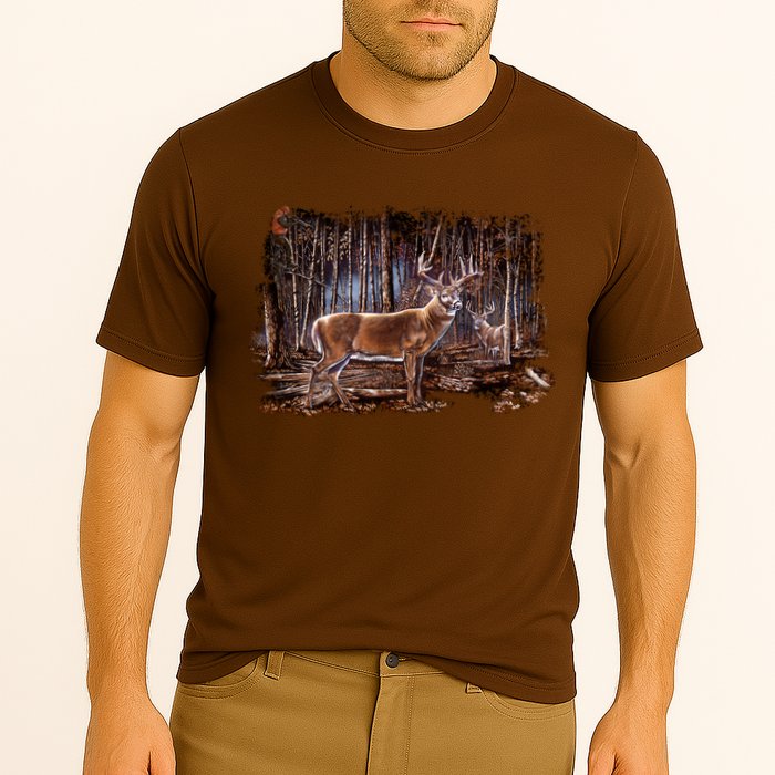 Deer Hunting Scene Cooling Performance Crew T-Shirt