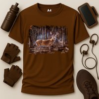 Deer Hunting Scene Cooling Performance Crew T-Shirt
