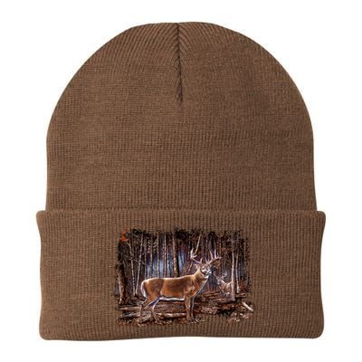 Deer Hunting Scene Knit Cap Winter Beanie