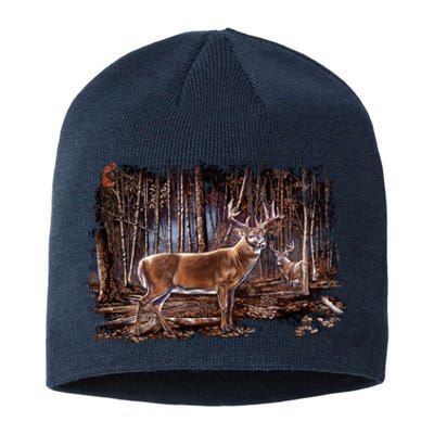 Deer Hunting Scene Sustainable Beanie