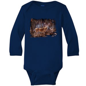 Deer Hunting Scene Baby Long Sleeve Bodysuit