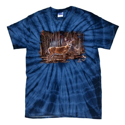 Deer Hunting Scene Tie-Dye T-Shirt