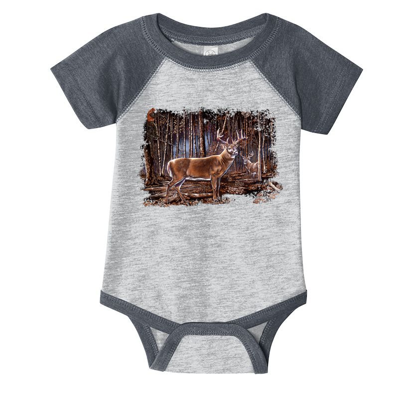 Deer Hunting Scene Infant Baby Jersey Bodysuit