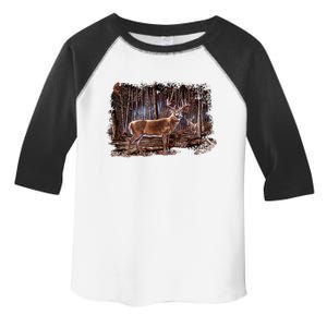 Deer Hunting Scene Toddler Fine Jersey T-Shirt