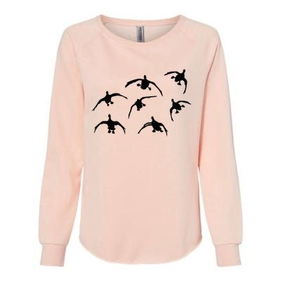 Duck Hunting Seven Drakes By Committed Waterfowl Womens California Wash Sweatshirt