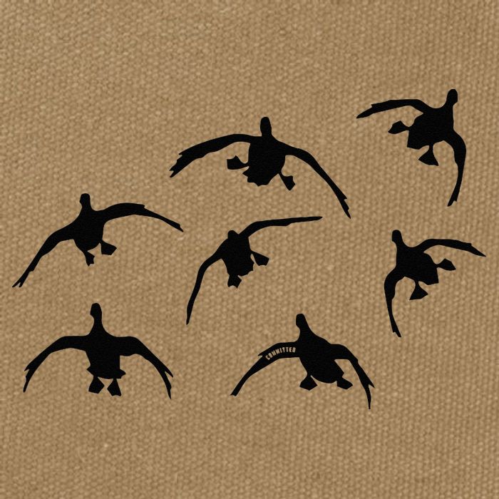 Duck Hunting Seven Drakes By Committed Waterfowl Cotton Canvas Backpack