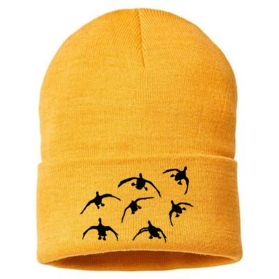 Duck Hunting Seven Drakes By Committed Waterfowl Sustainable Knit Beanie