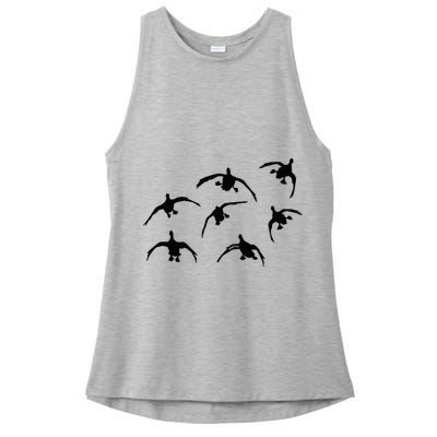 Duck Hunting Seven Drakes By Committed Waterfowl Ladies PosiCharge Tri-Blend Wicking Tank