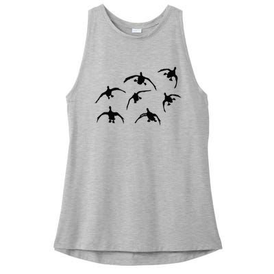 Duck Hunting Seven Drakes By Committed Waterfowl Ladies PosiCharge Tri-Blend Wicking Tank