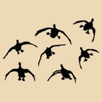 Duck Hunting Seven Drakes By Committed Waterfowl Drawstring Bag