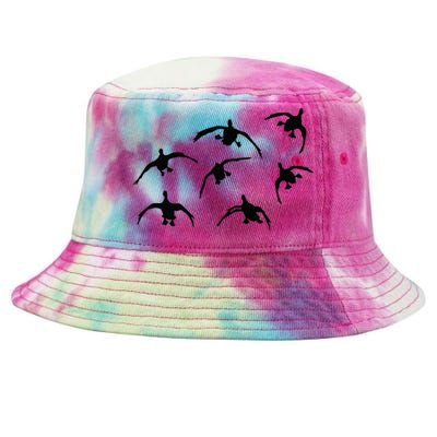 Duck Hunting Seven Drakes By Committed Waterfowl Tie-Dyed Bucket Hat