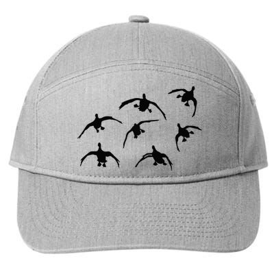 Duck Hunting Seven Drakes By Committed Waterfowl 7-Panel Snapback Hat