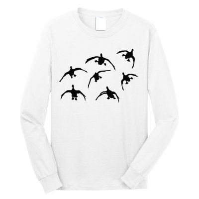 Duck Hunting Seven Drakes By Committed Waterfowl Long Sleeve Shirt