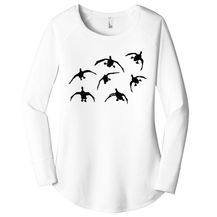 Duck Hunting Seven Drakes By Committed Waterfowl Women's Perfect Tri Tunic Long Sleeve Shirt