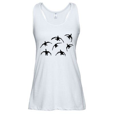 Duck Hunting Seven Drakes By Committed Waterfowl Ladies Essential Flowy Tank