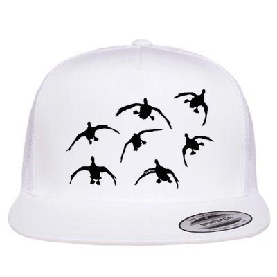 Duck Hunting Seven Drakes By Committed Waterfowl Flatbill Hat