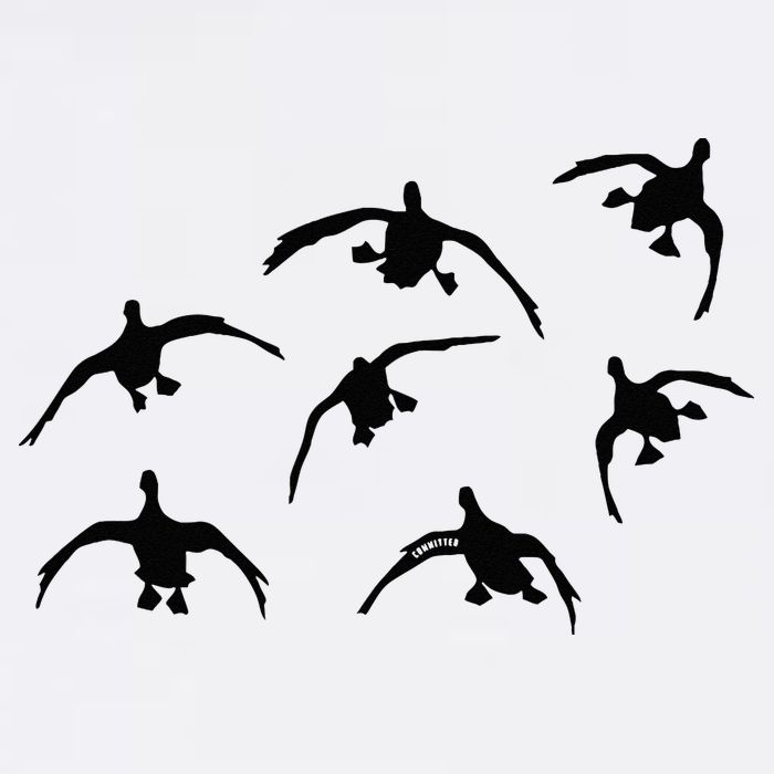 Duck Hunting Seven Drakes By Committed Waterfowl Flatbill Hat
