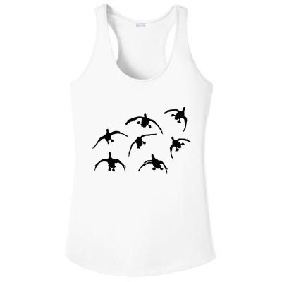 Duck Hunting Seven Drakes By Committed Waterfowl Ladies PosiCharge Competitor Racerback Tank