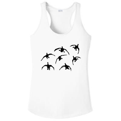 Duck Hunting Seven Drakes By Committed Waterfowl Ladies PosiCharge Competitor Racerback Tank