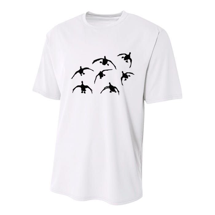 Duck Hunting Seven Drakes By Committed Waterfowl Youth Performance Sprint T-Shirt